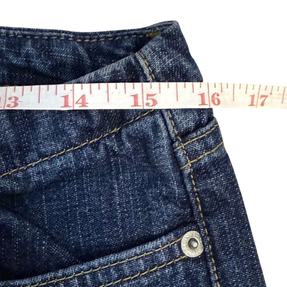 Calvin Klein Low Rise Flare Jeans Y2K Womens 7 Dark Wash Bootcut 32x33 NWT - Picture 12 of 14